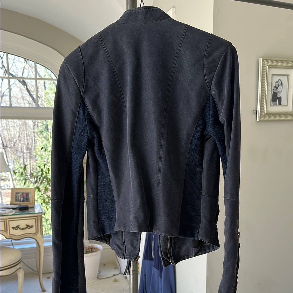 Navy Suede Jacket - Picture 4 of 5